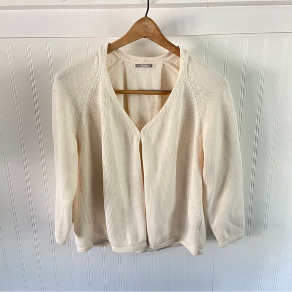 Hemisphere Cotton Sweater Cardigan EU 36 Small German European 3/4 Sleeves - Picture 2 of 9